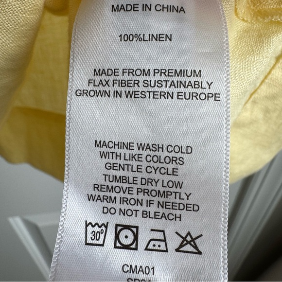 Quince Women's Yellow Button-Up Top - Picture 6 of 6